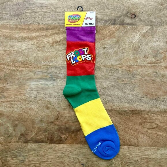 5/$20 NEW Adult Froot Loops Cereal Socks - Picture 1 of 3